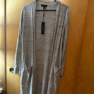 DK gray duster (nwt) size M